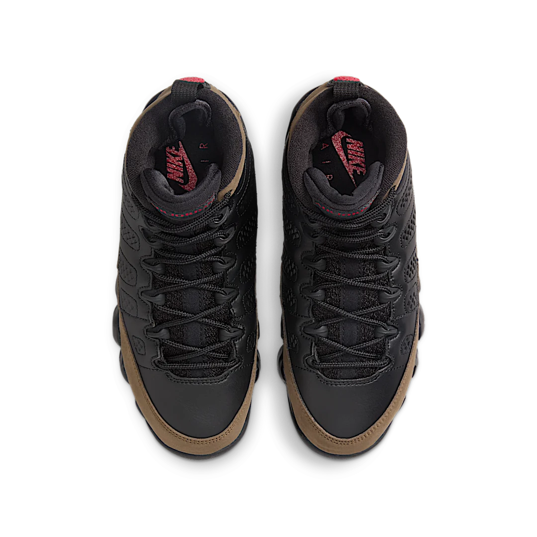 Air Jordan 9 Retro Olive (2024), Black/True Red/Light Olive (HV4574-030)