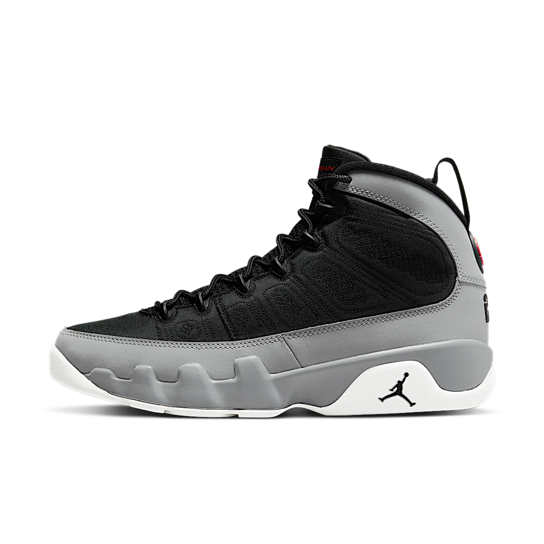 Air Jordan 9 Retro Particle Grey, Black/University Red/Particle Grey/White (CT8019-060)