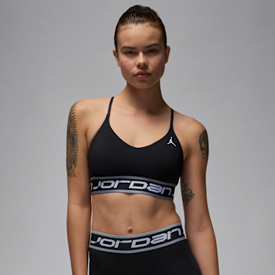 Air Jordan Sport Indy Light-Support Sports Bra Black/Stealth/Black/White