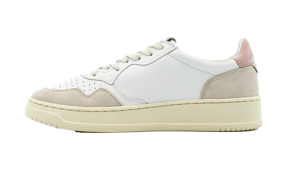 Autry Medalist Leather Low White Powder