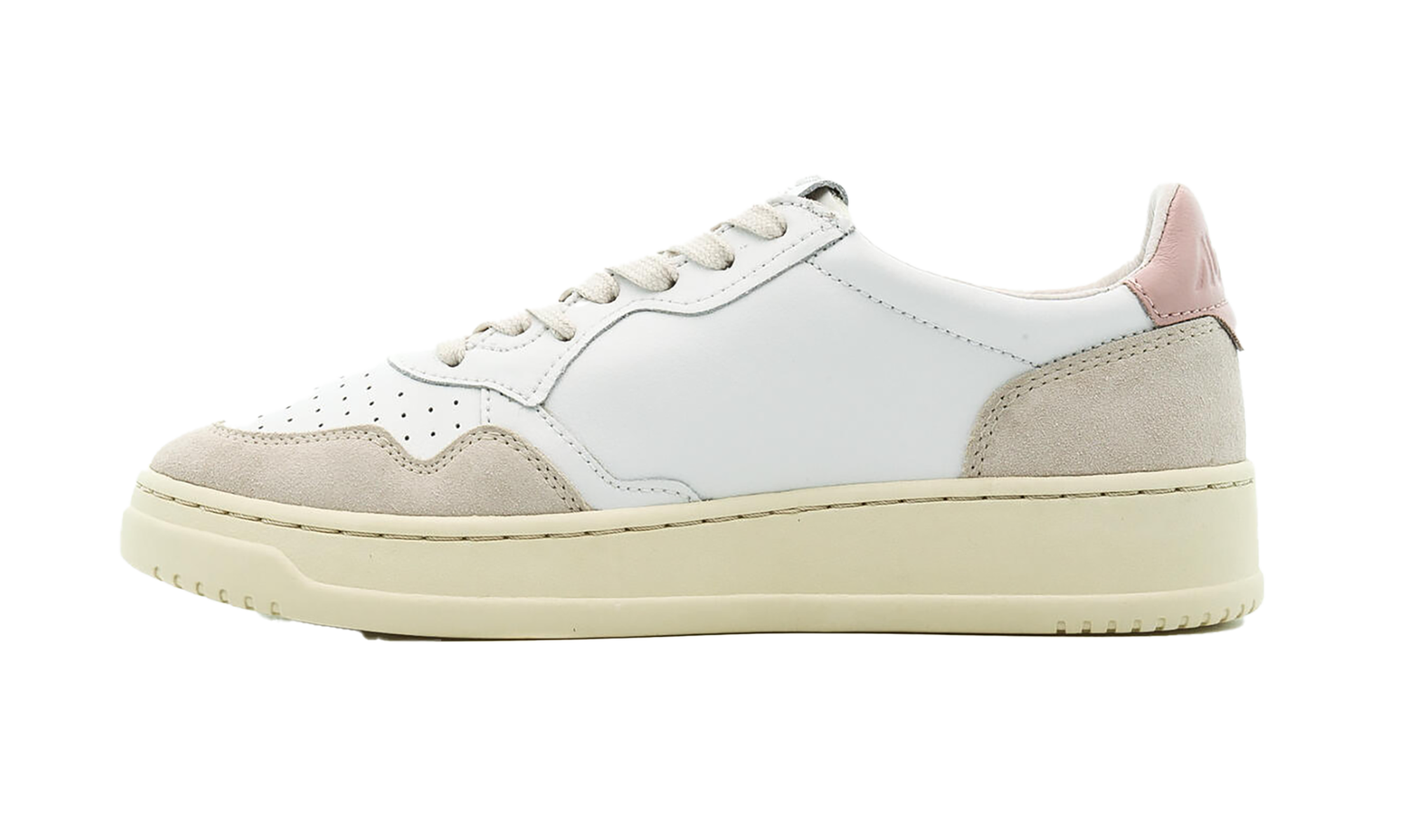 Autry Medalist Leather Low White Powder