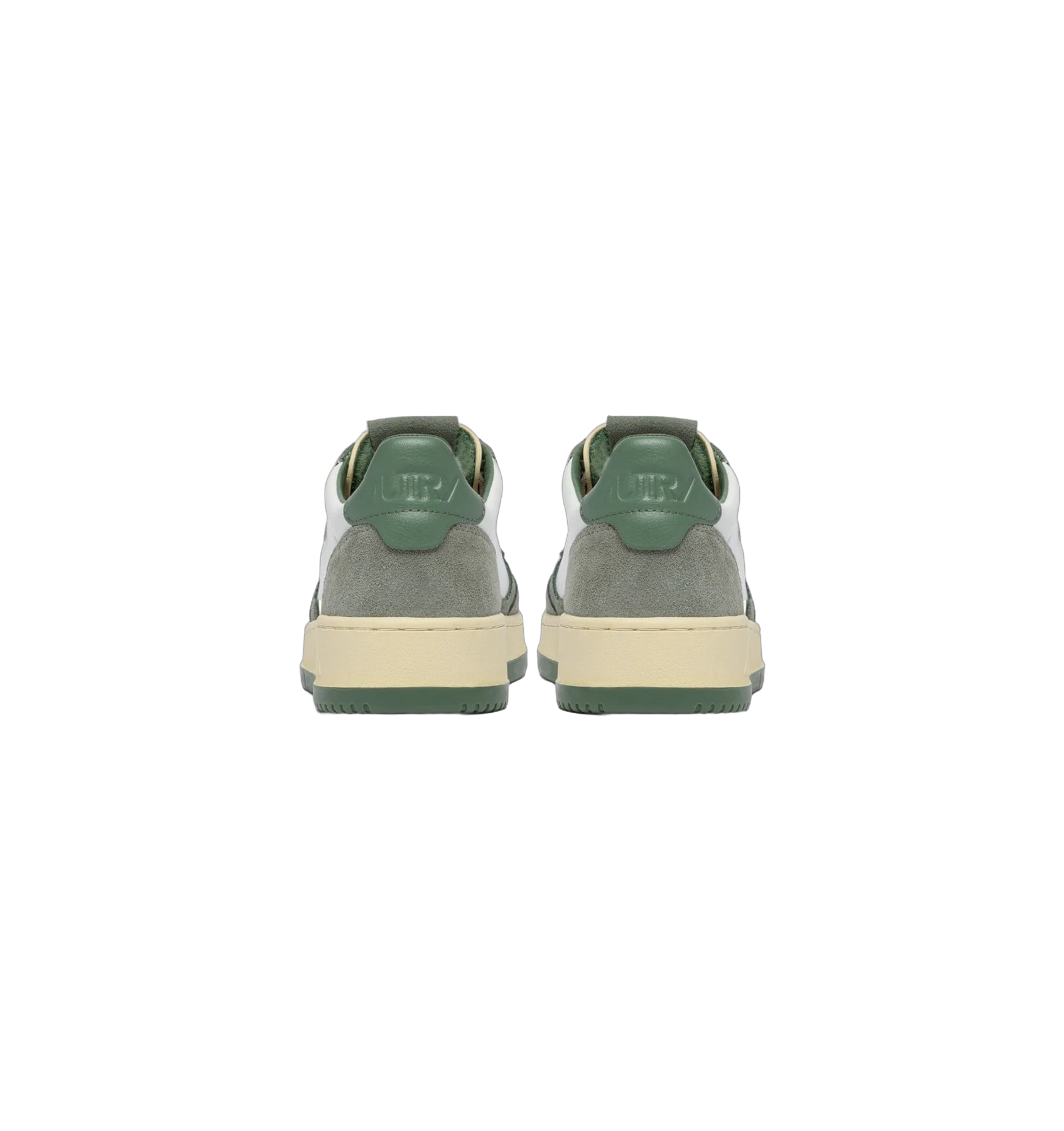 Autry Medalist Low White Military Green Sea Spray