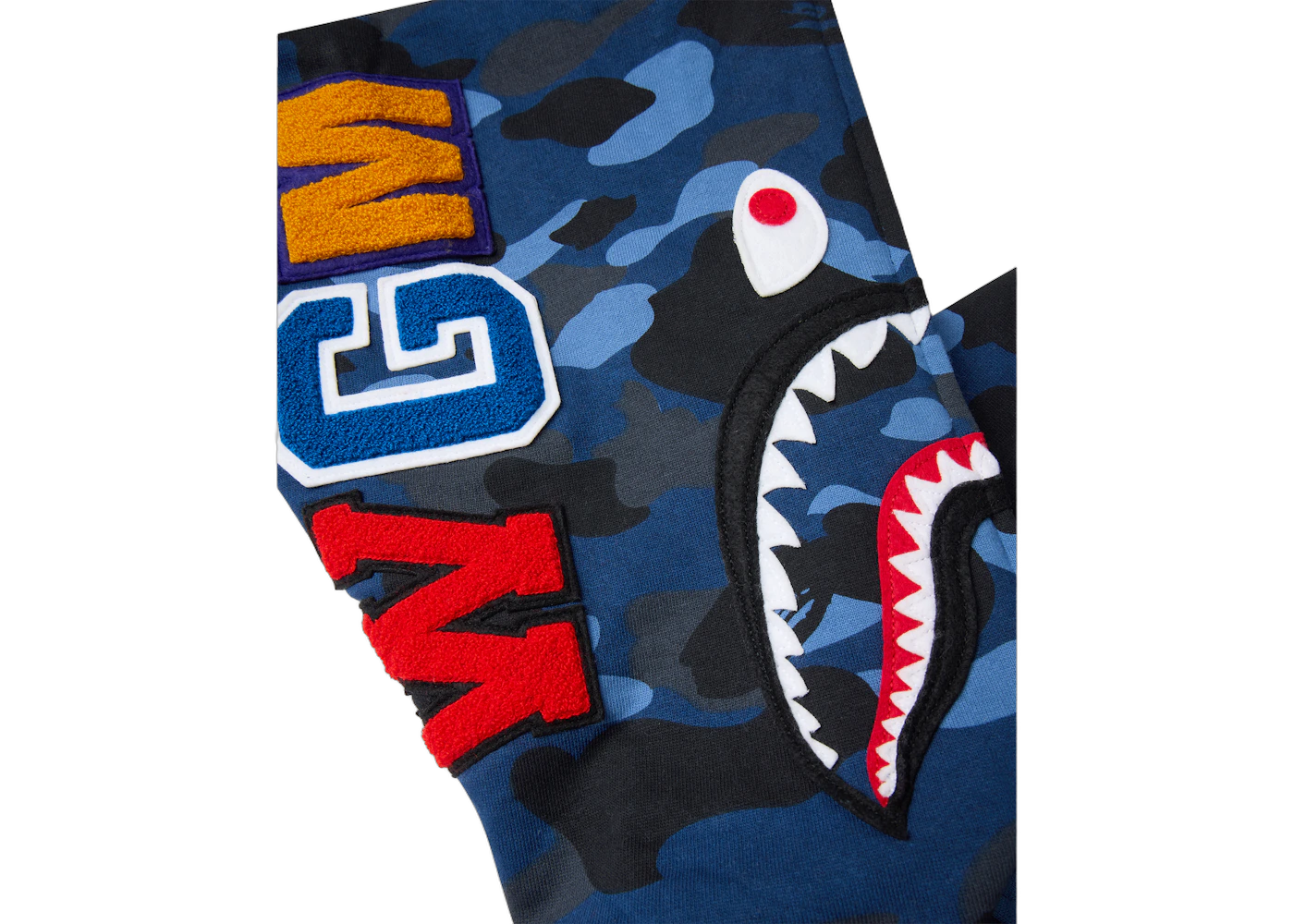 BAPE Color Camo Shark Full Zip Hoodie Blue