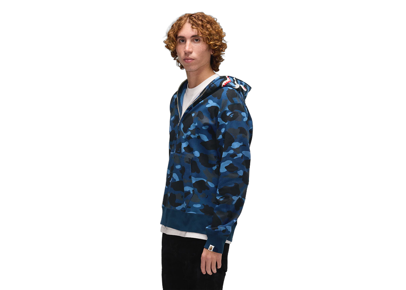 BAPE Color Camo Shark Full Zip Hoodie Blue