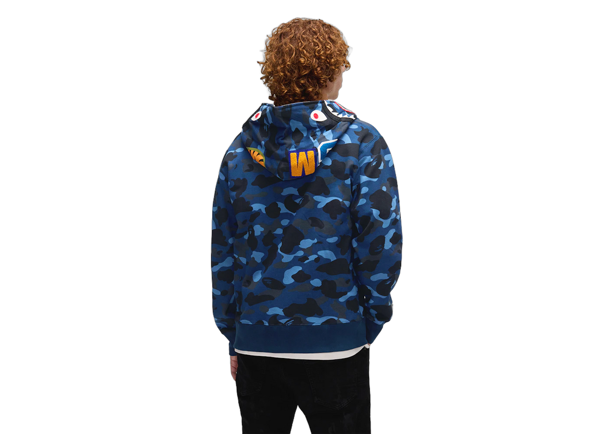 BAPE Color Camo Shark Full Zip Hoodie Blue