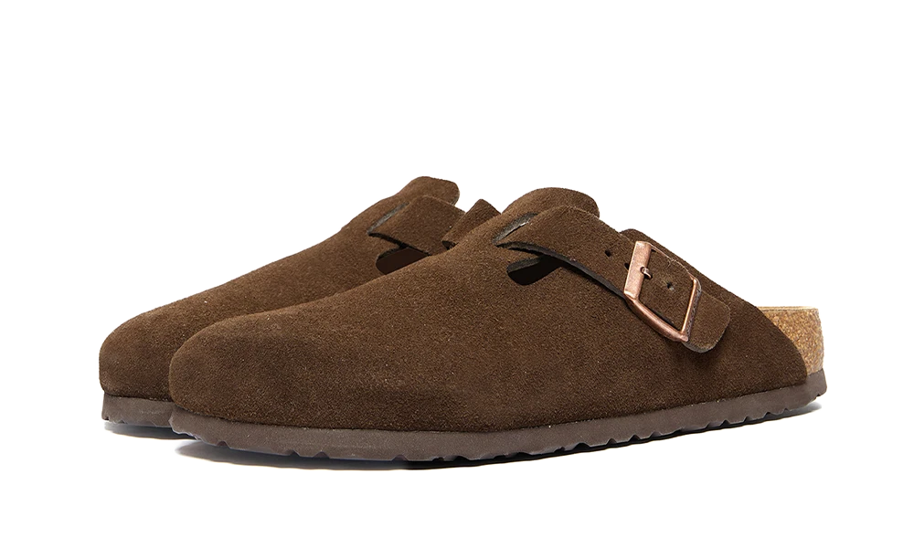 Birkenstock Boston Soft Footbed Suede Mocca