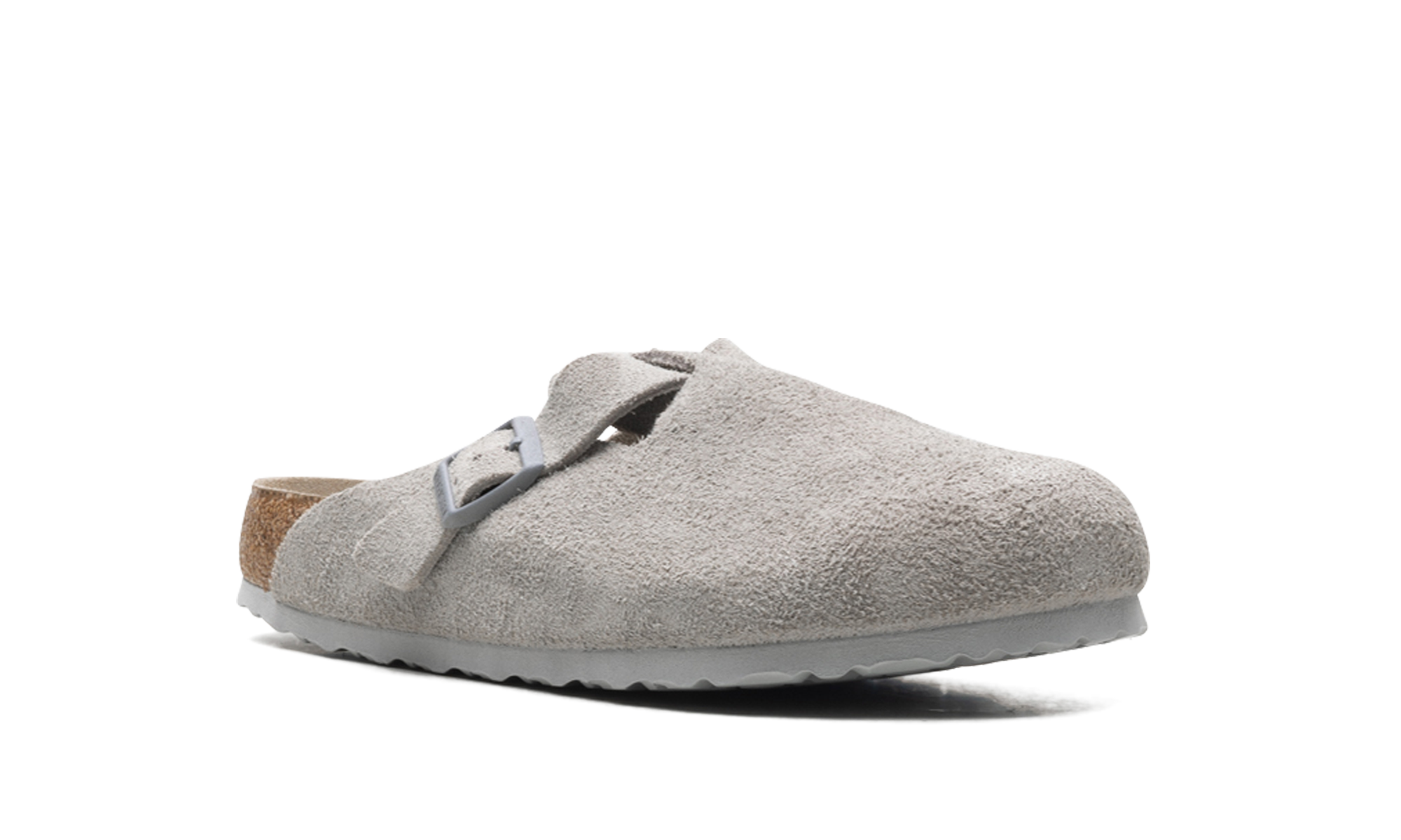 Birkenstock Boston Soft Footbed Suede Stone Coin