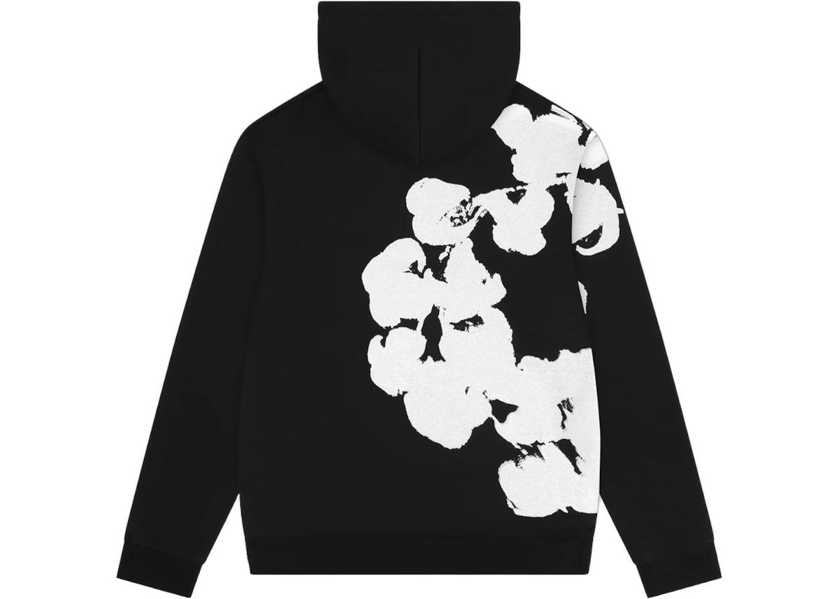Denim Tears Big Cotton Wreath Hoodie Black