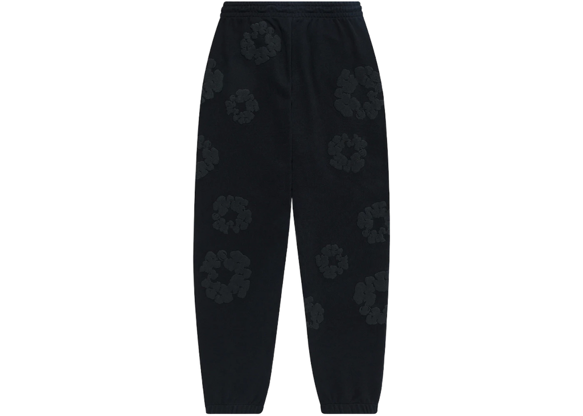 Denim Tears Cotton Wreath Sweatpants Black Monochrome