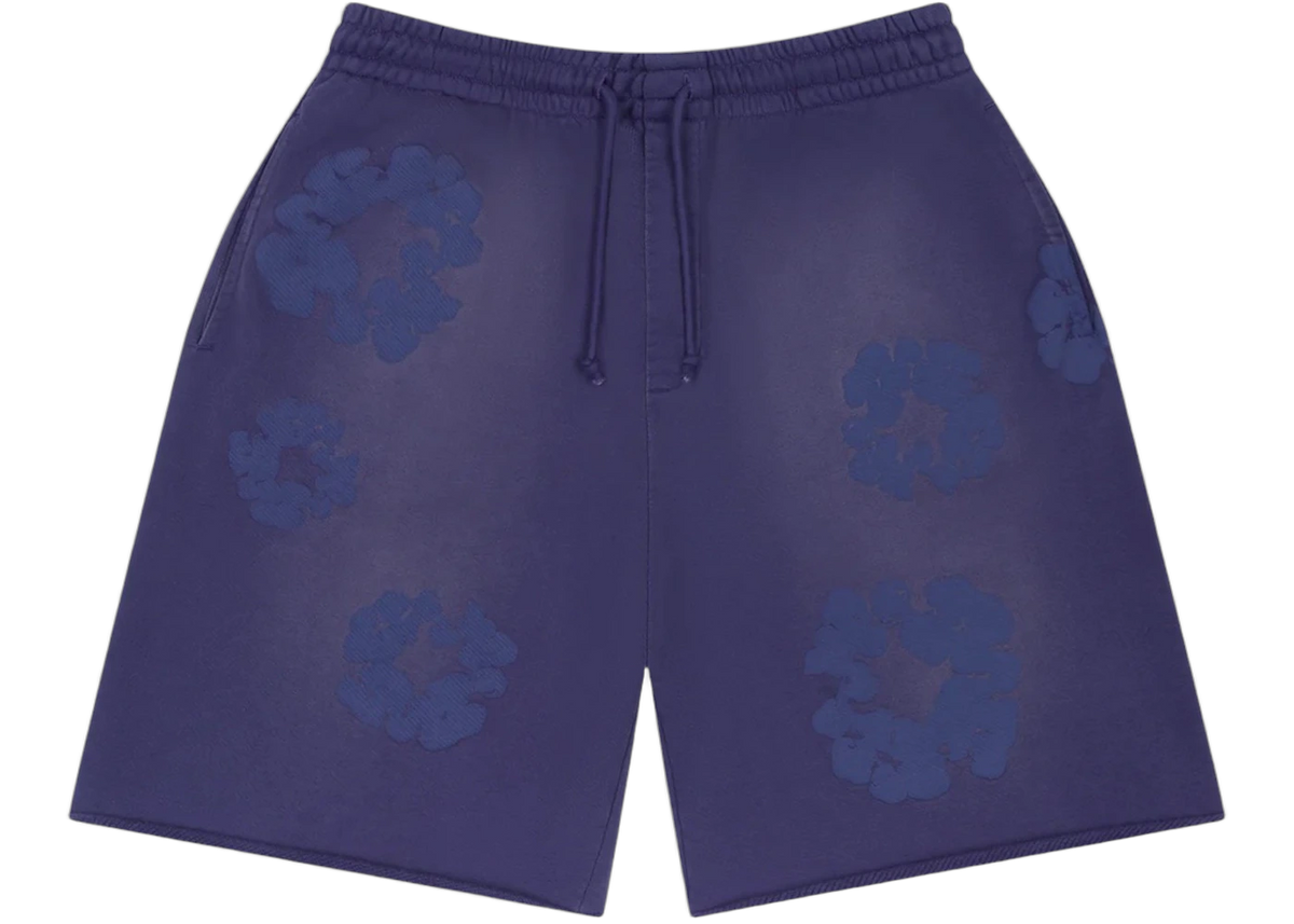 Denim Tears Mono Cotton Wreath Sweat Shorts Washed Blue