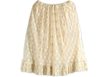 Dries Van Noten Women's Large Polka Dot Mesh Shirt Ecru