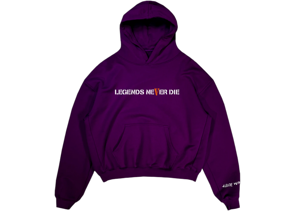 Juice Wrld x Vlone Legends Never Die Hoodie Purple