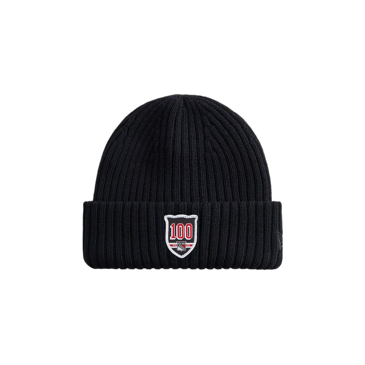 Kith x New Era For The New York Rangers Centennial Knit Beanie Black