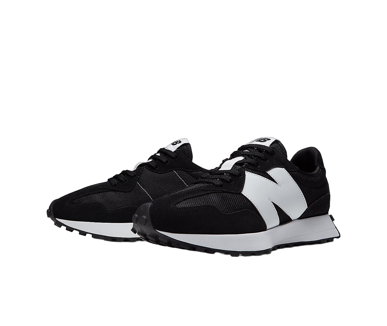 New Balance 327 Black White N Logo, Black/White (MS327CBW)