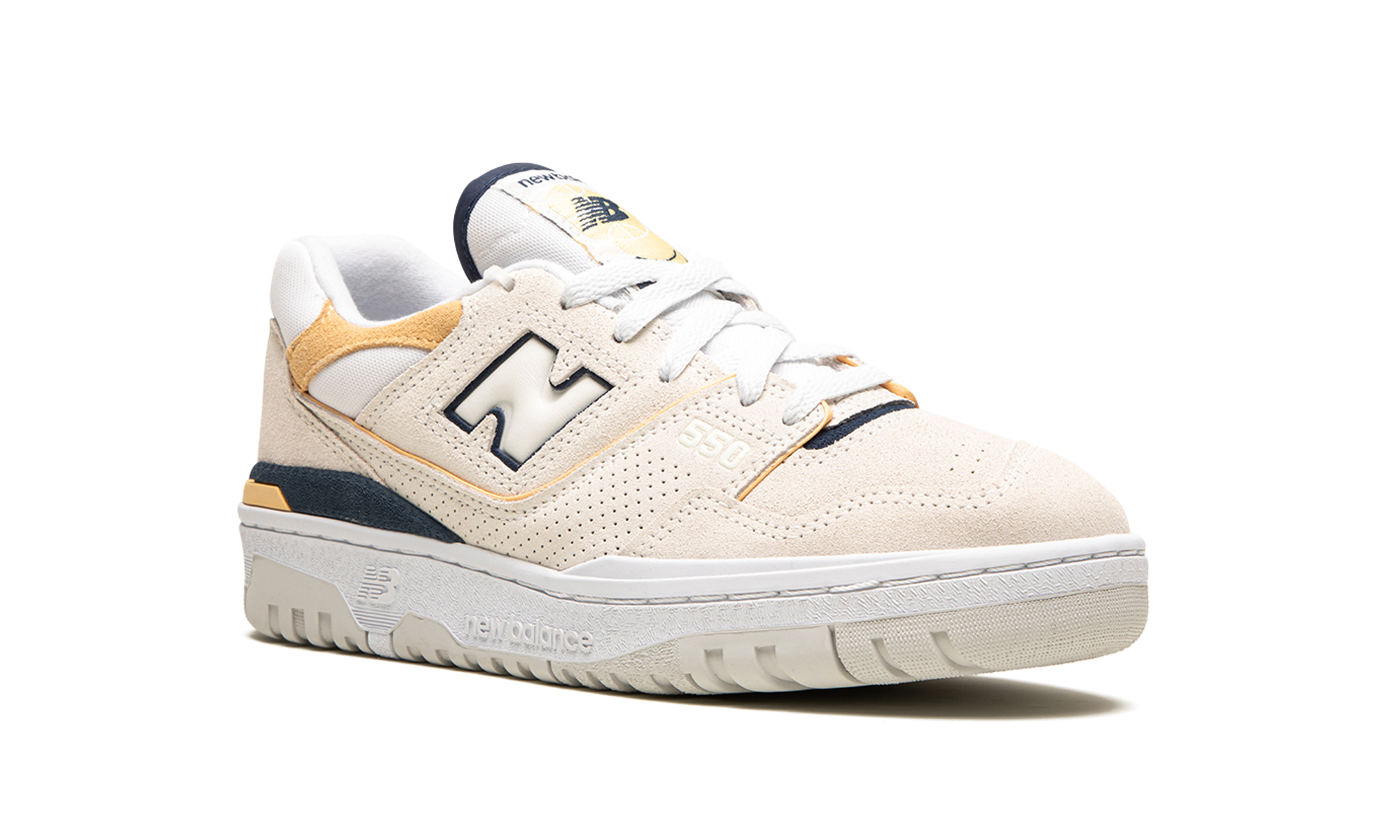 New Balance 550 Sea Salt Navy Raw Sugar