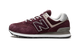 New Balance 574 Burgundy White
