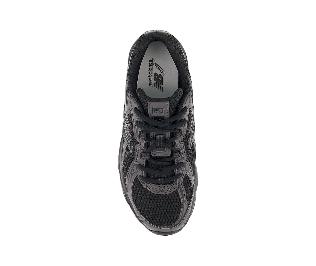 New Balance 740 Triple Black, Black/Black Cement (GR740BO)