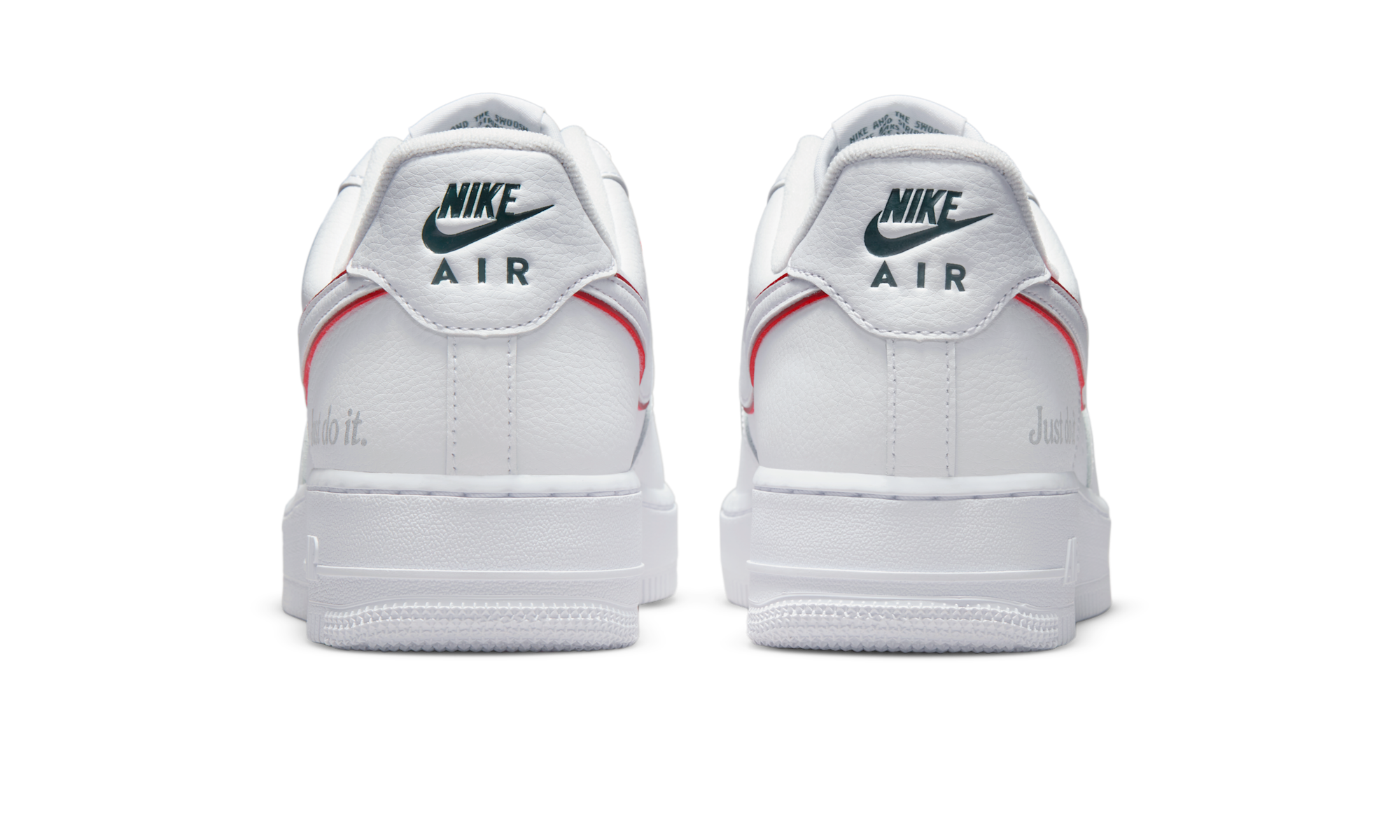 Nike Air Force 1 Low Just Do It White Noble Green Metallic Silver University Red