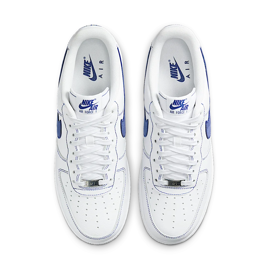Nike Air Force 1 Low '07 LV8 White Deep Royal Blue, White/Deep Royal Blue (HQ2037-100)