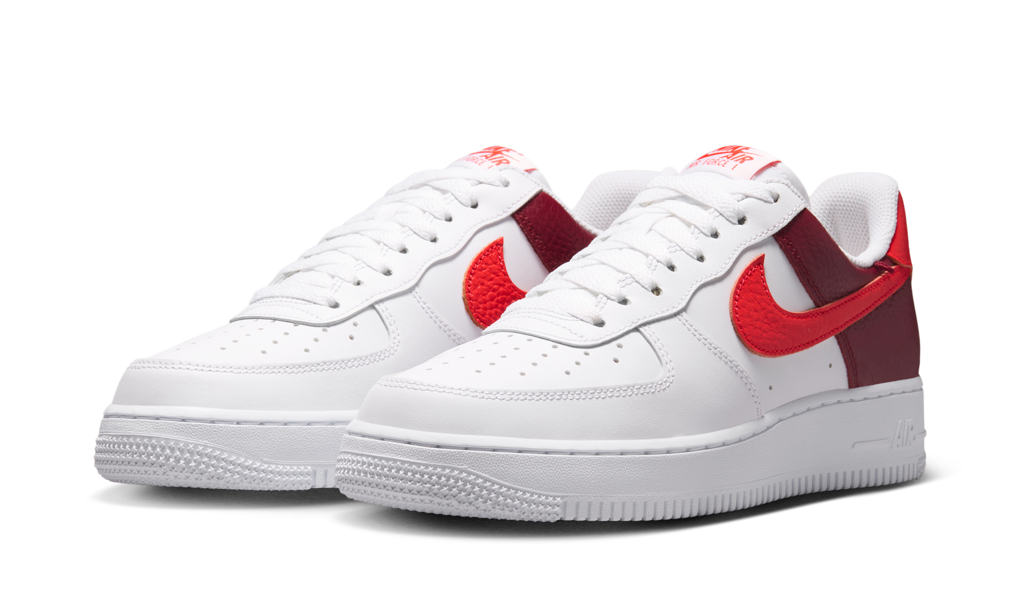Nike Air Force 1 Low '07 White Light Crimson Gold Charm Bracelet