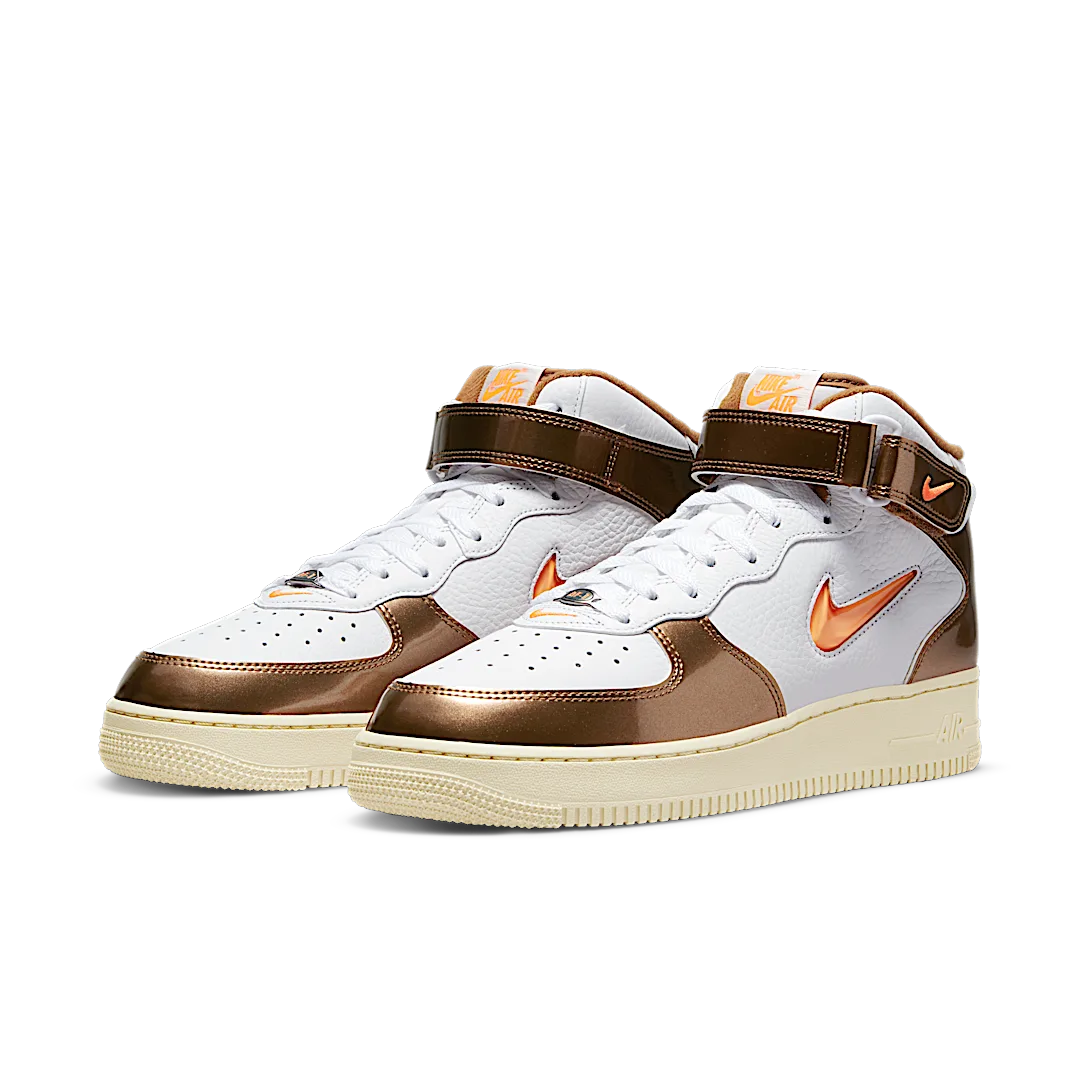 Nike Air Force 1 Mid QS Ale Brown, White/Total Orange/Ale Brown/Beach (DH5623-100)