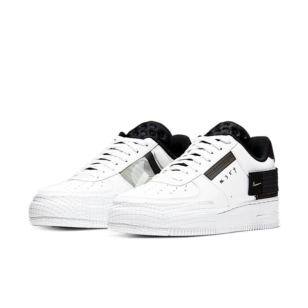 Nike Air Force 1 Type White Black Volt