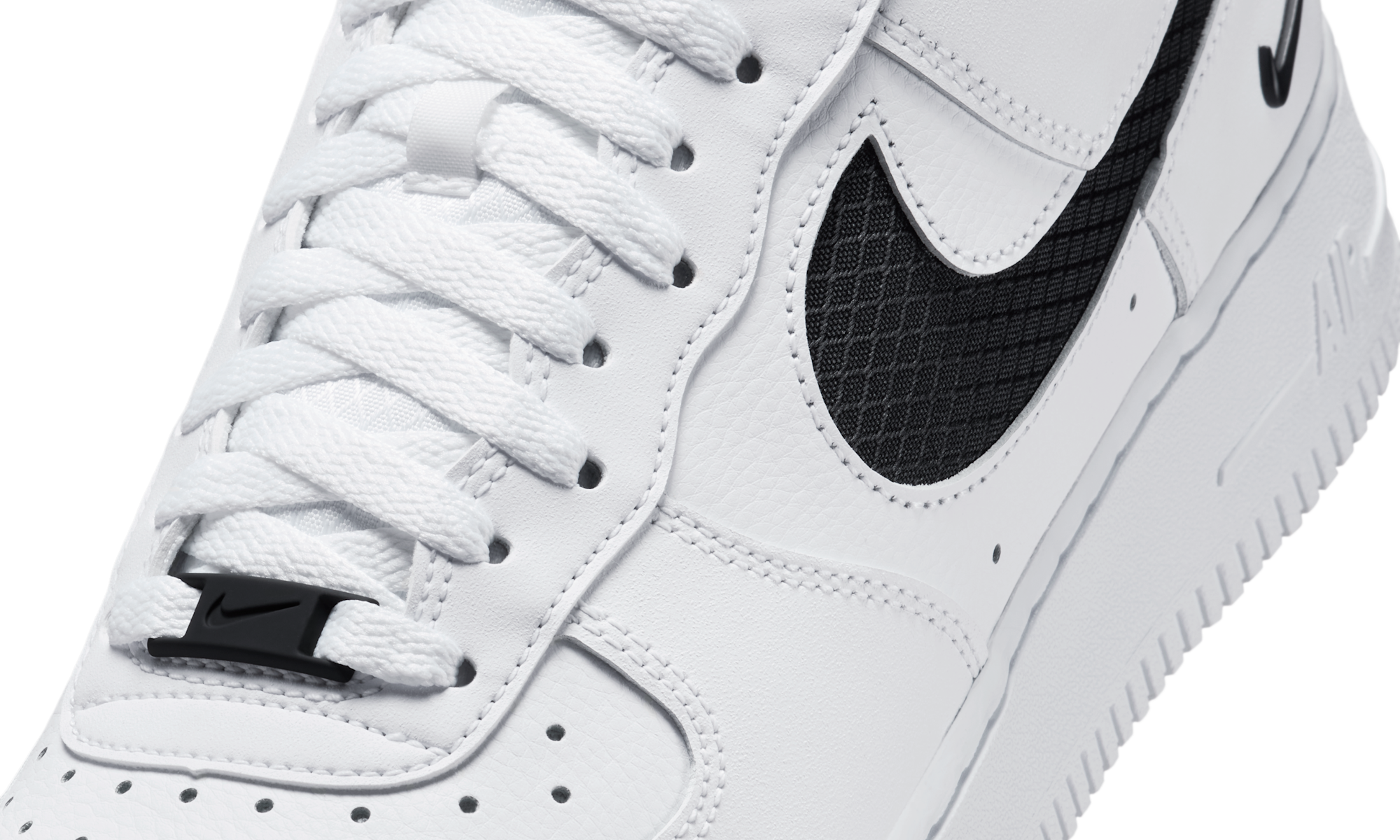 Nike Air Force 1Nylon Swoosh Black White