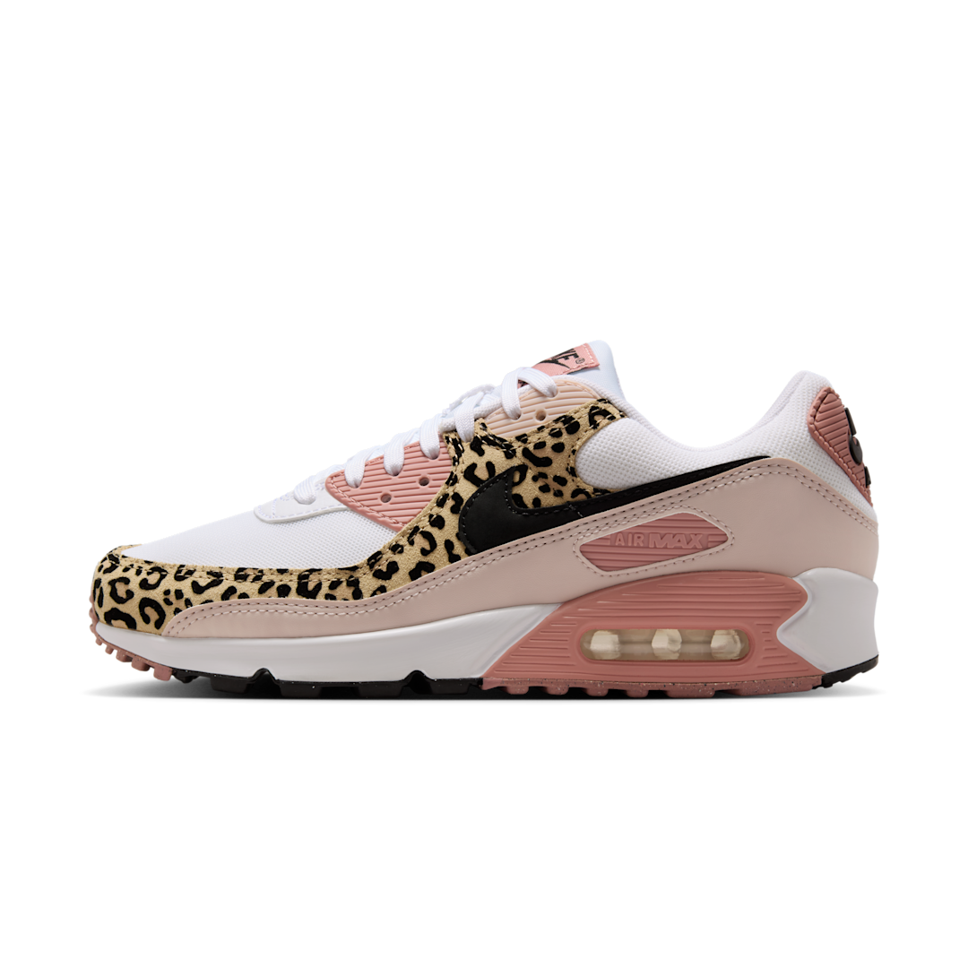 Nike Air Max 90 Leopard Pink, White/Black/White/Terra Blush/Light Khaki (IF1619-101)