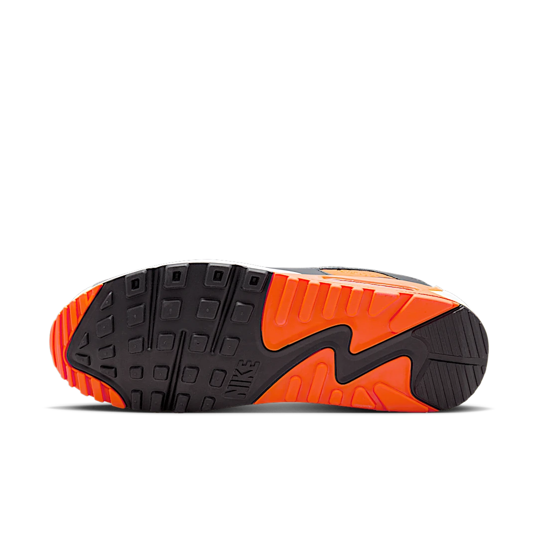 Nike Air Max 90 Summit White Safety Orange Dark Smoke Grey Smoke Grey, Summit White/Safety Orange/Dark Smoke Grey/Smoke Grey (DM0029-108)