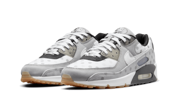Nike Air Max 90 White Polka Dot, Summit White/White/Grey Fog/Black (CZ1929-100)
