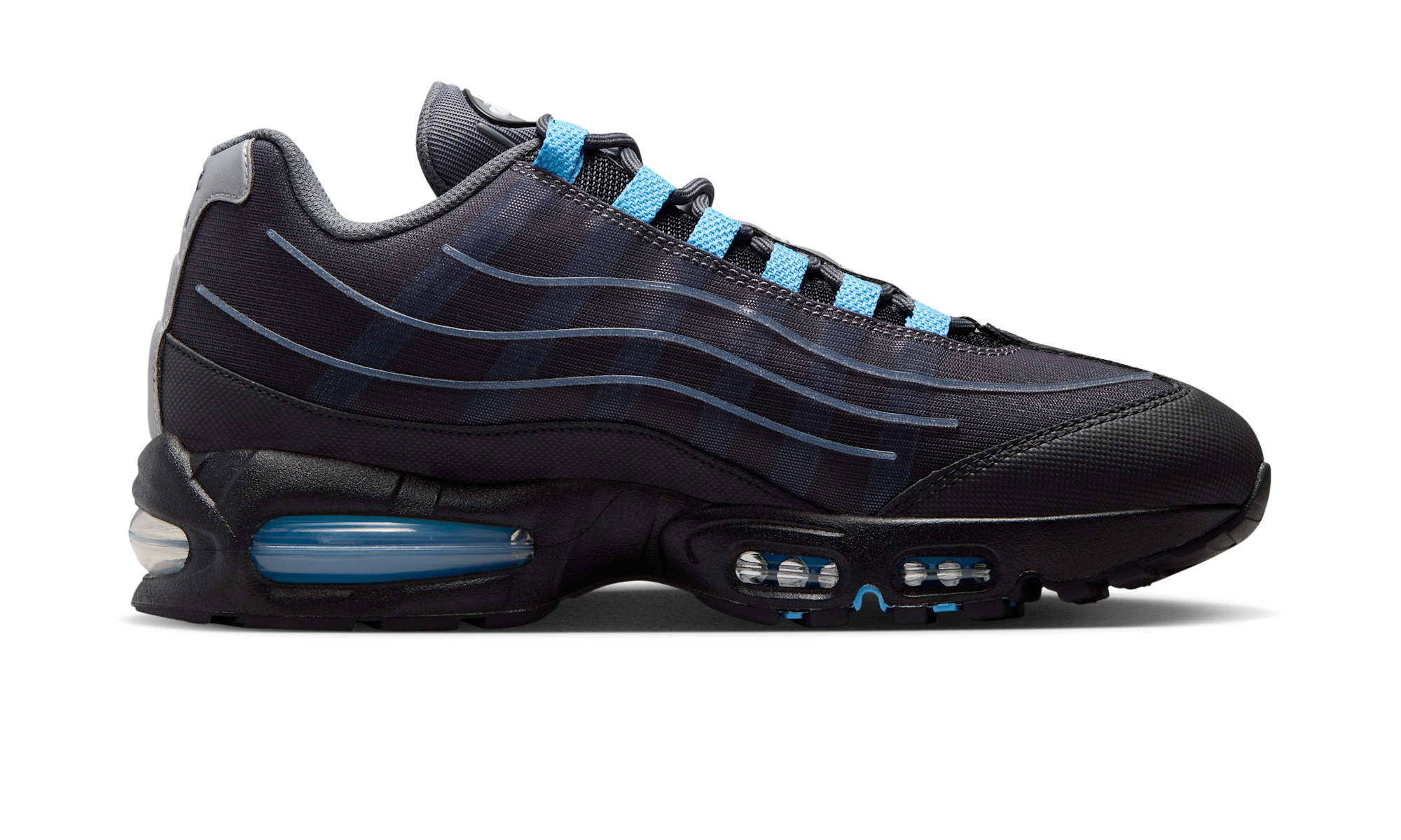 Nike Air Max 95 Big Bubble Tech Black University Blue