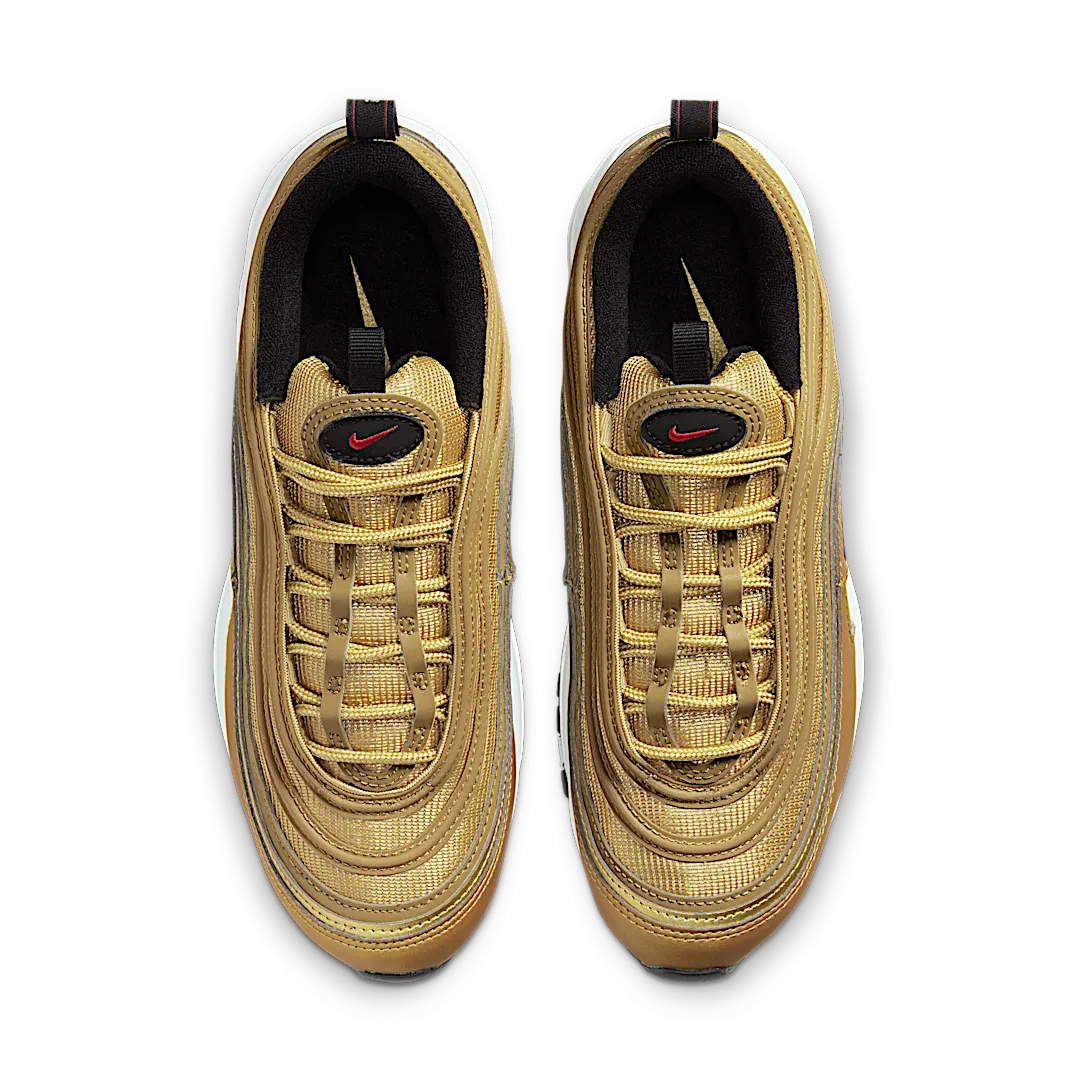 Nike Air Max 97 OG Golden Bullet (2023), Metallic Gold/Varsity Red/White/Black (DQ9131-700 / HV5165-121 / DM0028-700)