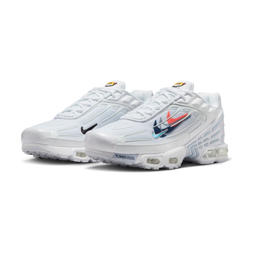 Nike Air Max Plus 3 Multi Swoosh White Midnight Navy, White/Black/White/Midnight Navy (FJ4225-100)