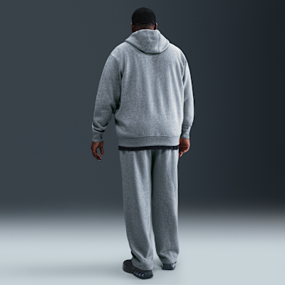 Nike Club Fleece FZ Hoodie Dark Grey Heather/Light Smoke Grey/White