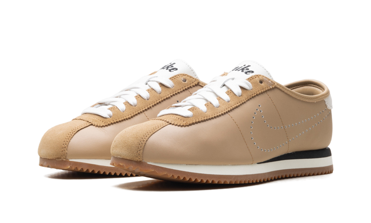 Nike Cortez Leather Pale Shale Sail Perforated Swoosh