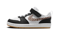 Nike Court Borough Low Black White Leopard Swoosh (PS)