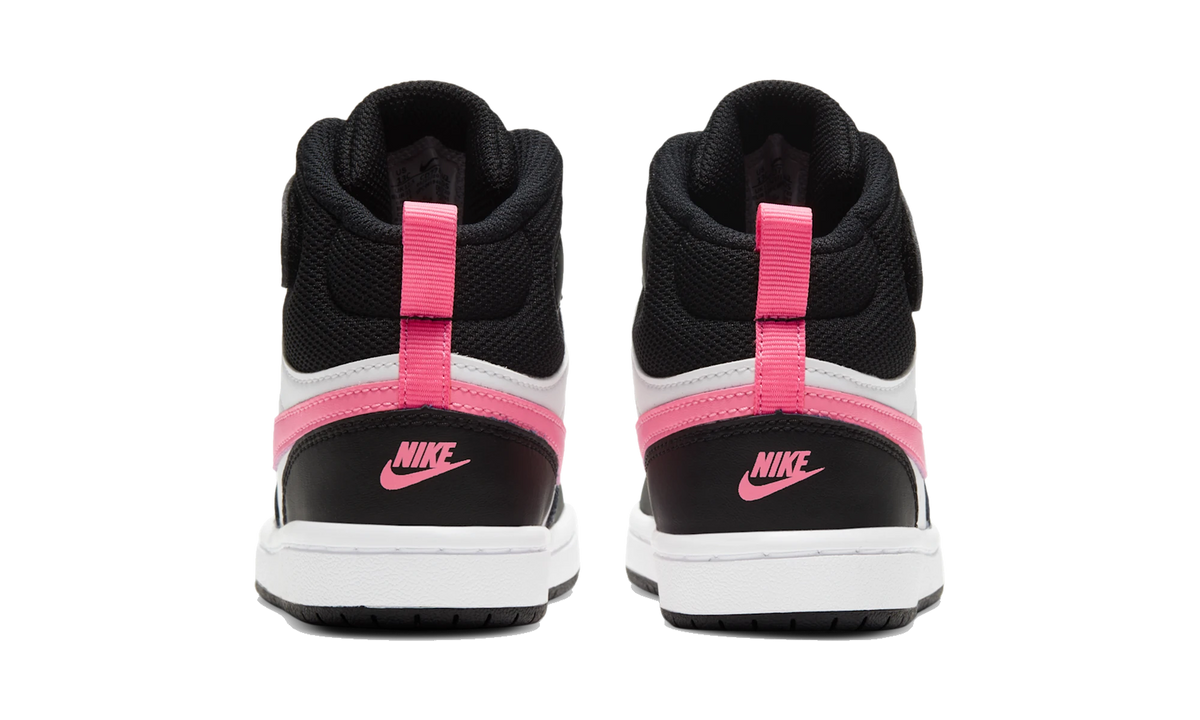 Nike Court Borough Mid 2 Black White Sunset Pulse (PS)