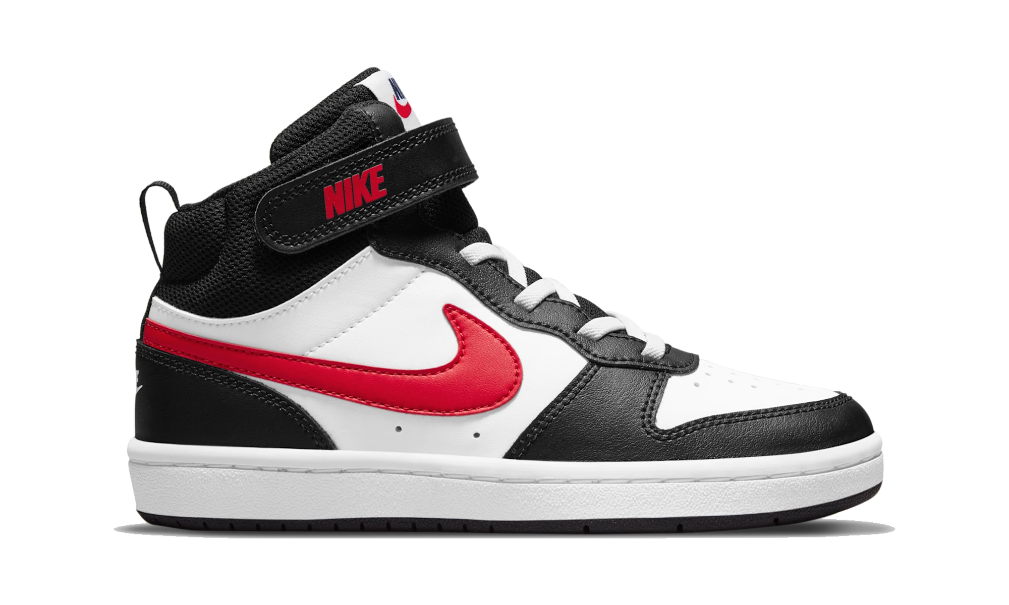 Nike Court Borough Mid 2 White Black University Red (PS)