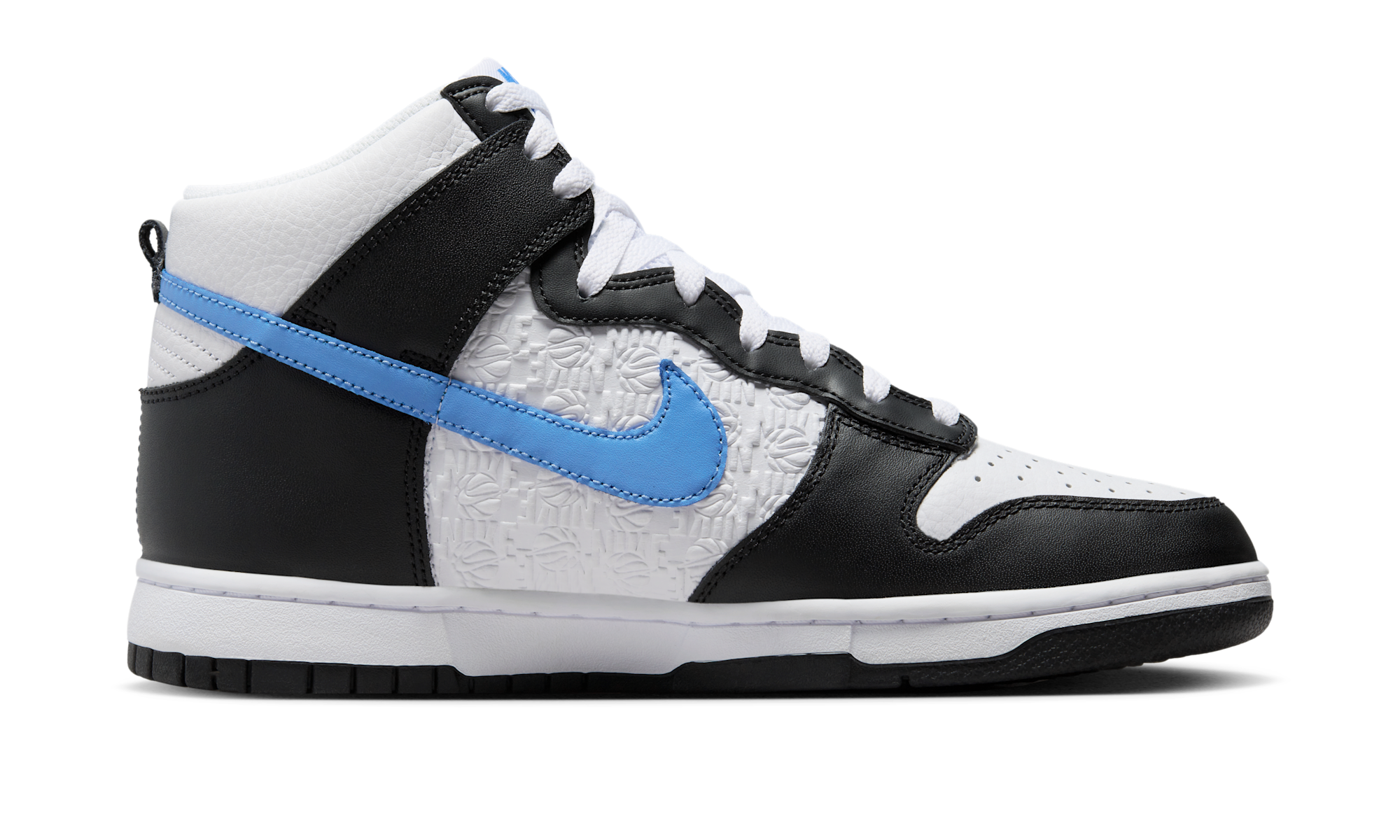 Nike Dunk High Retro FLC Black University Blue White