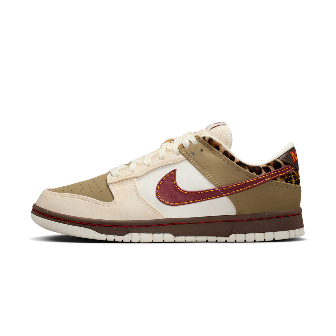 Nike Dunk Low Retro Khaki Team Red Pearl White