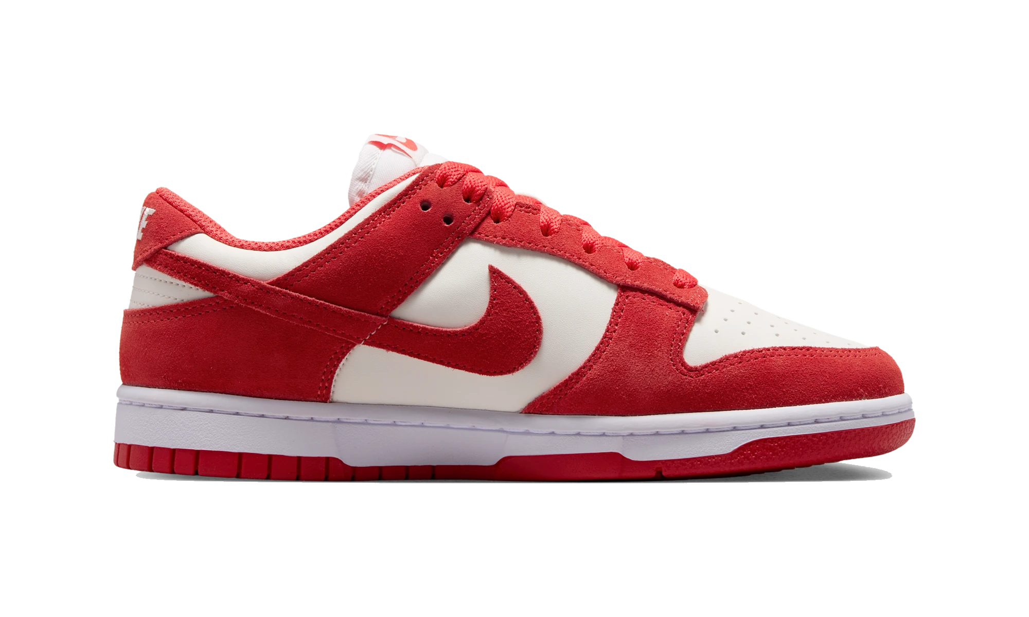 Nike Dunk Low Sail White Metallic Silver Light Crimson