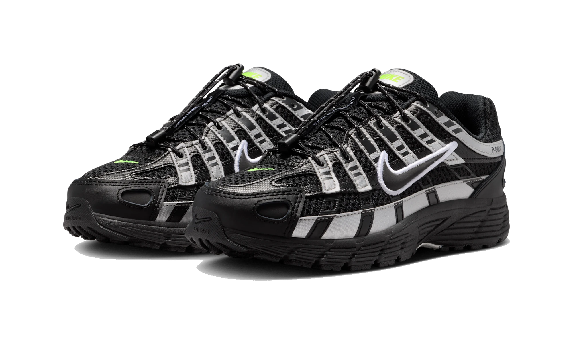 Nike P-6000 Black Metallic Silver Volt Ice