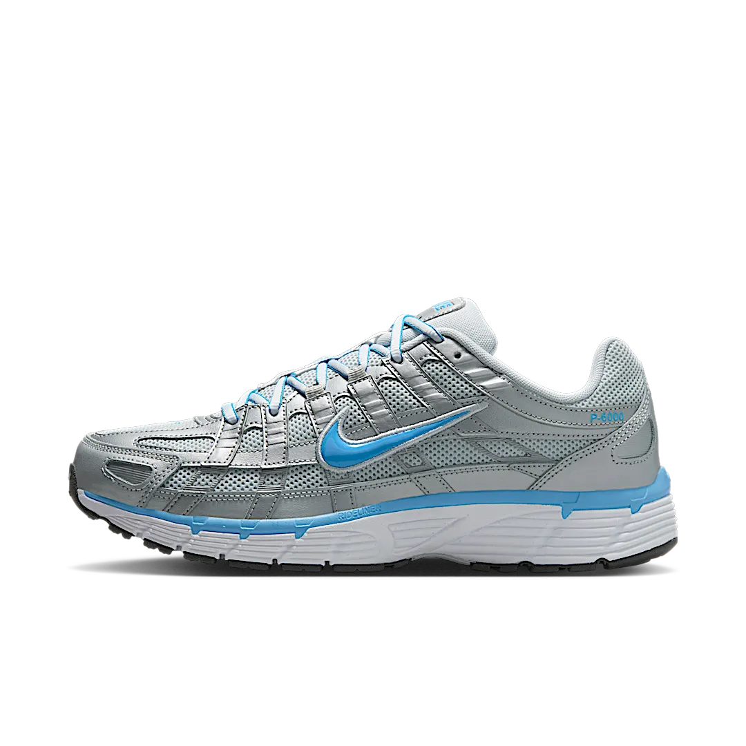 Nike P-6000 Metallic Platinum Pure Platinum Metallic Silver University Blue, Metallic Platinum/Pure Platinum/Metallic Silver/University Blue (CD6404-025)
