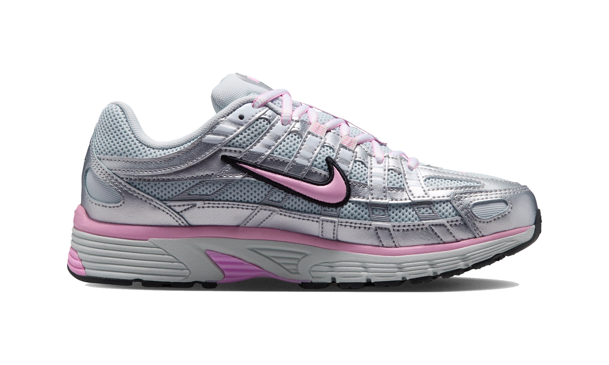 Nike P-6000 Pure Platinum Metallic Silver Black Pink