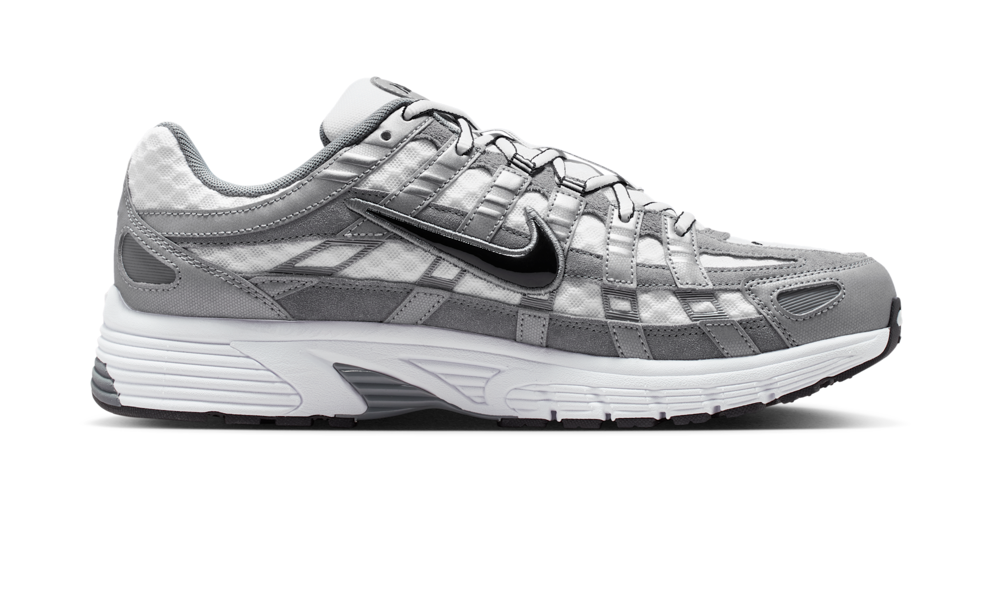 Nike P-6000 White Metallic Cool Grey Black