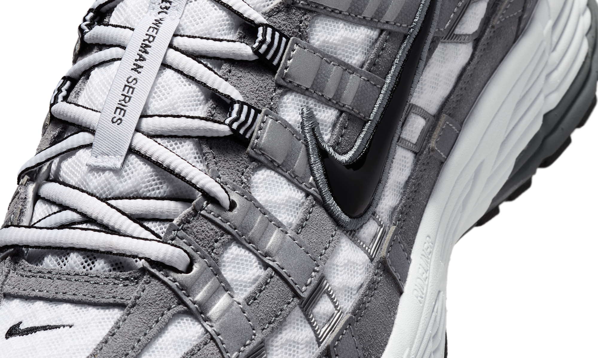 Nike P-6000 White Metallic Cool Grey Black