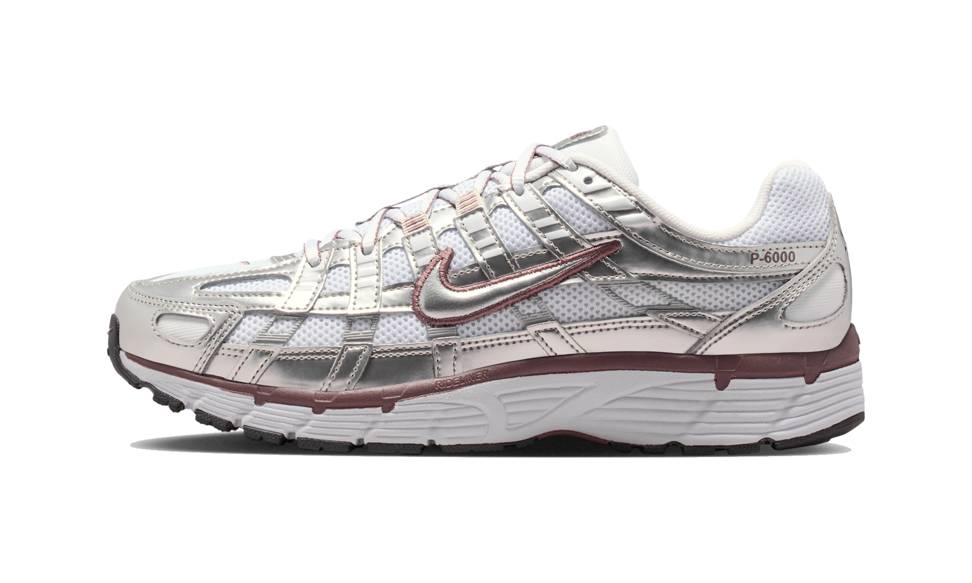 Nike P-6000 White Metallic Silver Tattoo
