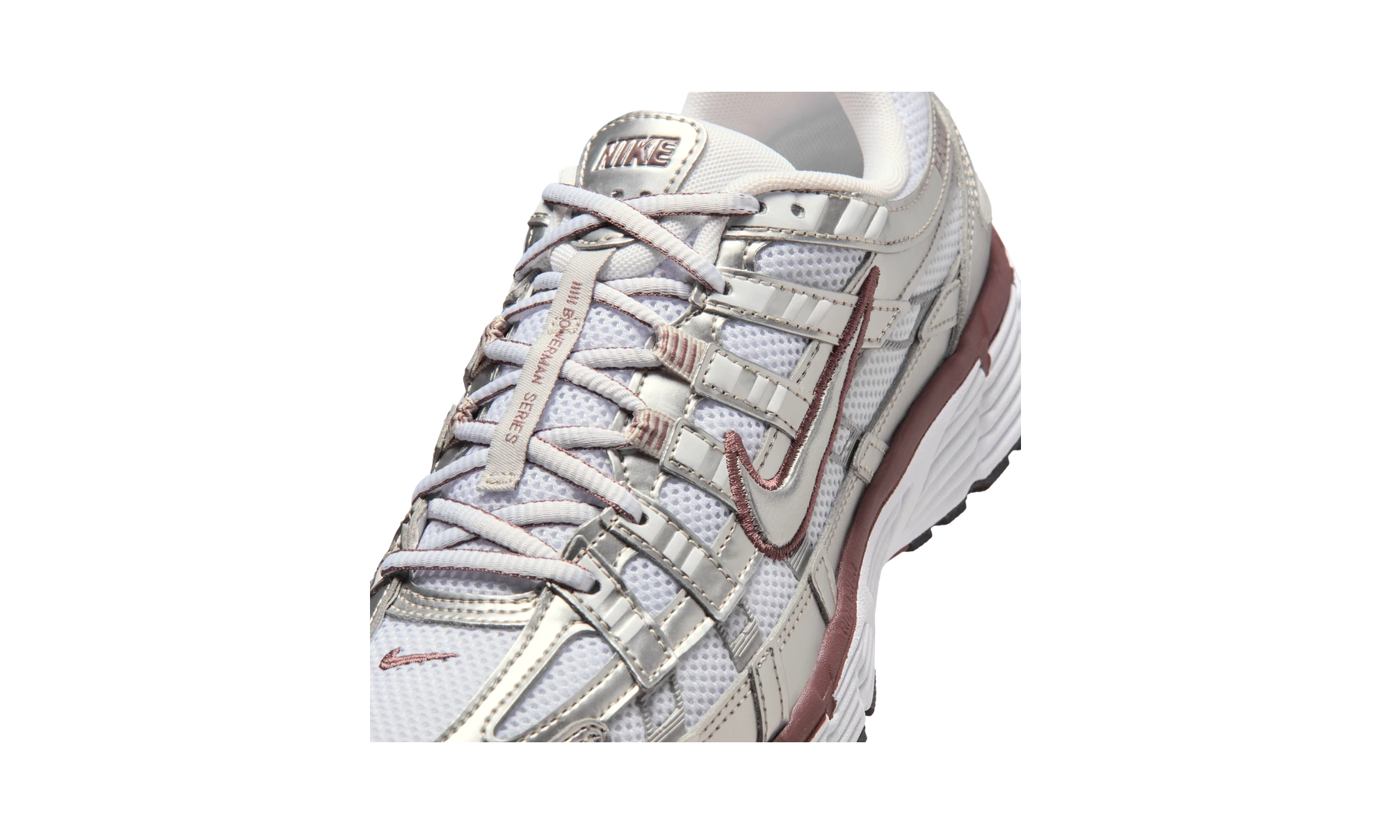 Nike P-6000 White Metallic Silver Tattoo