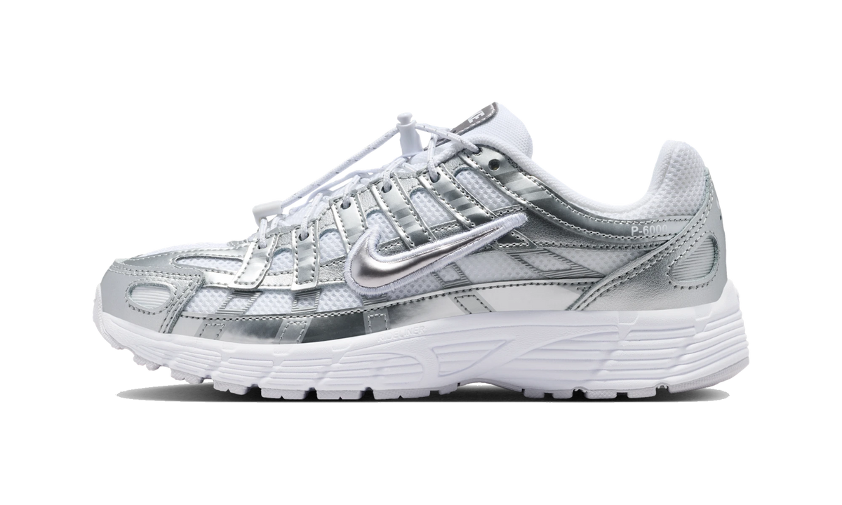 Nike P-6000 White Metallic Silver Vast Grey