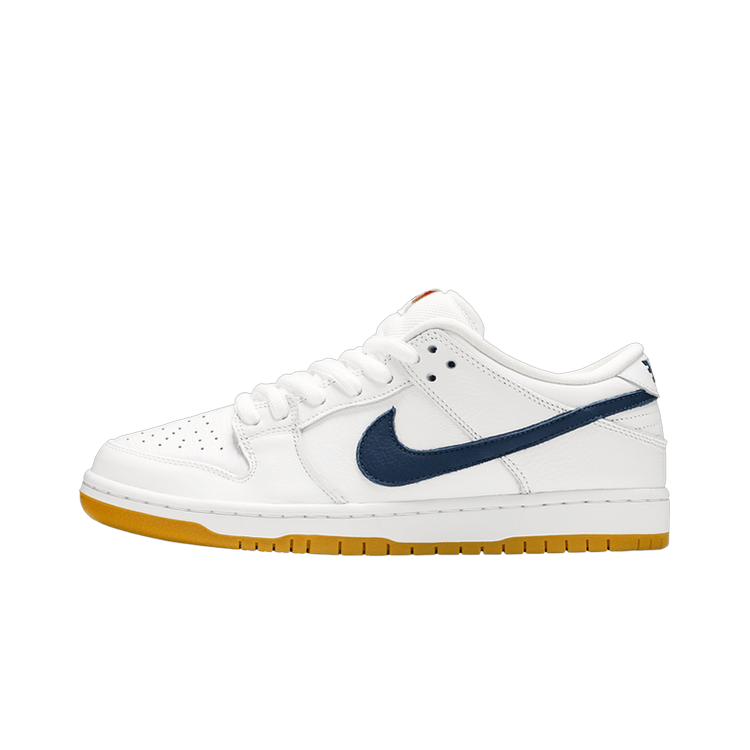 Nike SB Dunk Low Orange Label White Navy, White/Navy-White-Safety Orange (CZ2249-100)